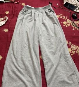 Grey Wide Leg Sweatpants