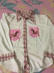 Unique Western Shirt with Horse Print