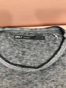 Gray Graphic Print Tee