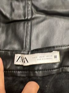 Black Faux Leather Pencil Skirt