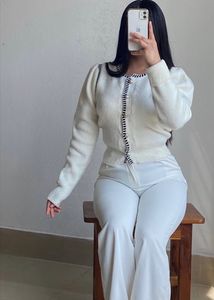 Korean Elegant Cream Cardigan❤️