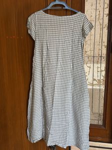Beautiful Embroidered Checkered Dress