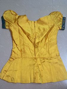 Yellow Embroidered Lehenga Choli Shirt