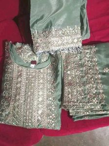 Elegant Green Kurta Set with Dupatta