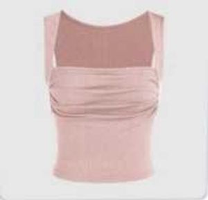 Peach Stylish Ruched Tank Top