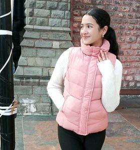 Stylish Pink Puffer Vest