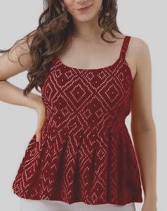Purple Ethnic  Print Kurti Top