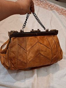 Vintage Patchwork Leather Clutch