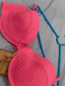Bright Rose Pink Bikini Top