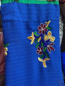 Beautiful Blue Embroidered Saree