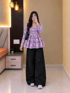 2 Trendy Wide Leg Jeans &amp; Tops