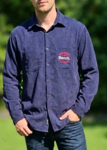 Bench. Navy Blue Corduroy Shirt