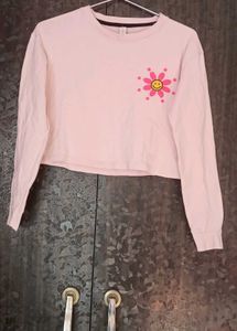 Cute Pink Graphic Print Top
