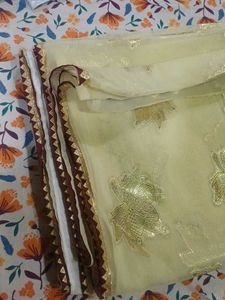new organza saree with blouse