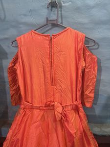 Beautiful Orange Embroidered gown
