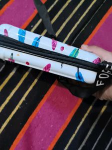 Feather Print Crossbody Bag