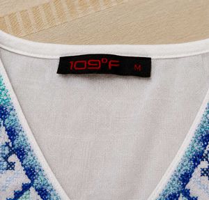Embroidered Cotton Blend Top | Size M