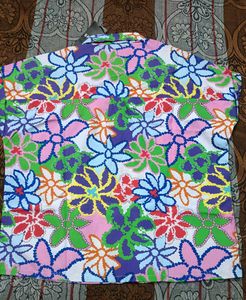 Colorful Floral Button-Up Shirt