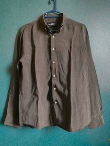Olive Green Button-Down Shirt