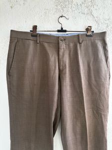 Men's Classic Brown Checkered Trousers