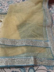 Elegant Teal Ethnic lahnga for baby girls