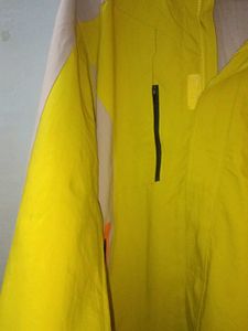 Yellow &amp; Grey Zip-Up Jacket