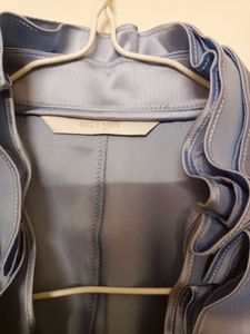 korean front frill pattern blouson