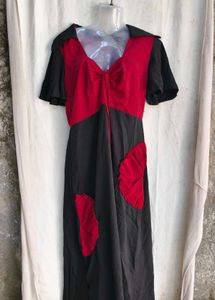 Elegant Black &amp; Red Maxi Dress