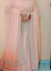 engagement Peach Lehenga Choli Set