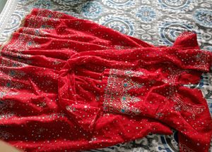 Stunning Red Embellished Lehenga Choli