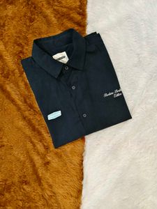 NEW Bonkers Navy Blue Short Sleeve Shirt