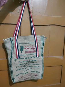 Unique Hand-Embroidered Jute Tote Bag
