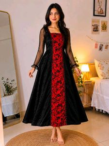 Elegant Black &amp; Red Gown
