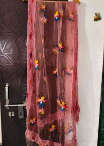 Hand-Painted Floral Dupatta