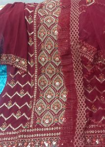 Maroon Embroidered Salwar Kameez