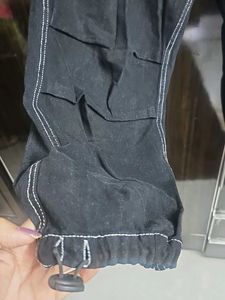 Black Denim jogger pants