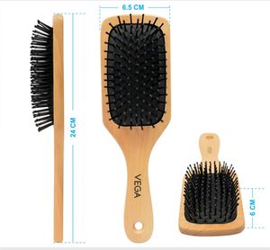 VEGA Wooden Bristle Paddle Brush