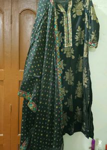 BIBA Women Cotton Straight Printed Suit Set