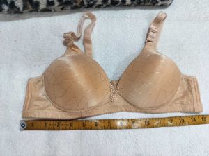 Beige Bra with Floral Detail