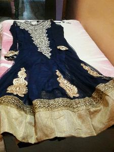 Elegant Navy Blue Embellished Kurti