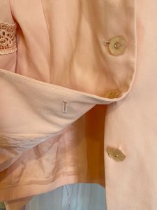 Peach Lace Trim Blazer