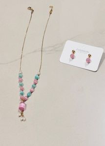 Chic Beaded Necklace and Earring Set