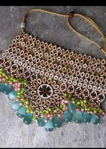 Sea Green Heavy Kundan Set
