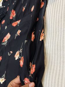 Floral Print Flared Dress