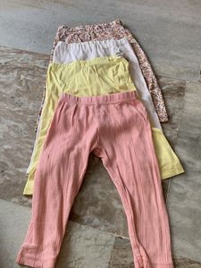 Set of 4 Girls' Leggings