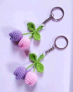 Crochet Flower Keychain