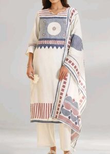 white Kurta Set with Dupatta