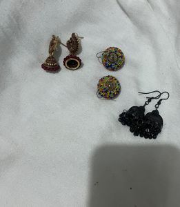 Assorted Jhumka Earrings Set