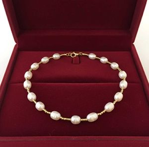 Elegant Pearl With Gold plated beads