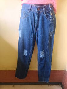 Side Button Trendy Jeans